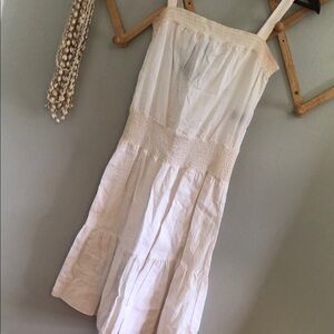 White Cotton Summer Dress